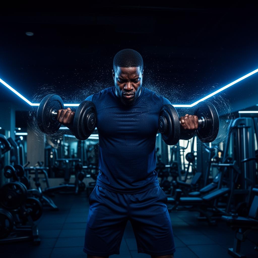Atleta treinando intensamente em academia parceira Millenniun Pro